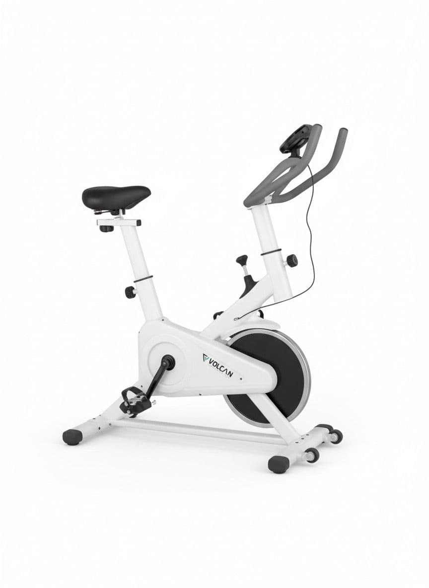 Spinning Bike VFSP:8 | Indoor Cycling Exercise Bike for Home Gym | 4KG Flywheel, Display & Mobile Holder, White