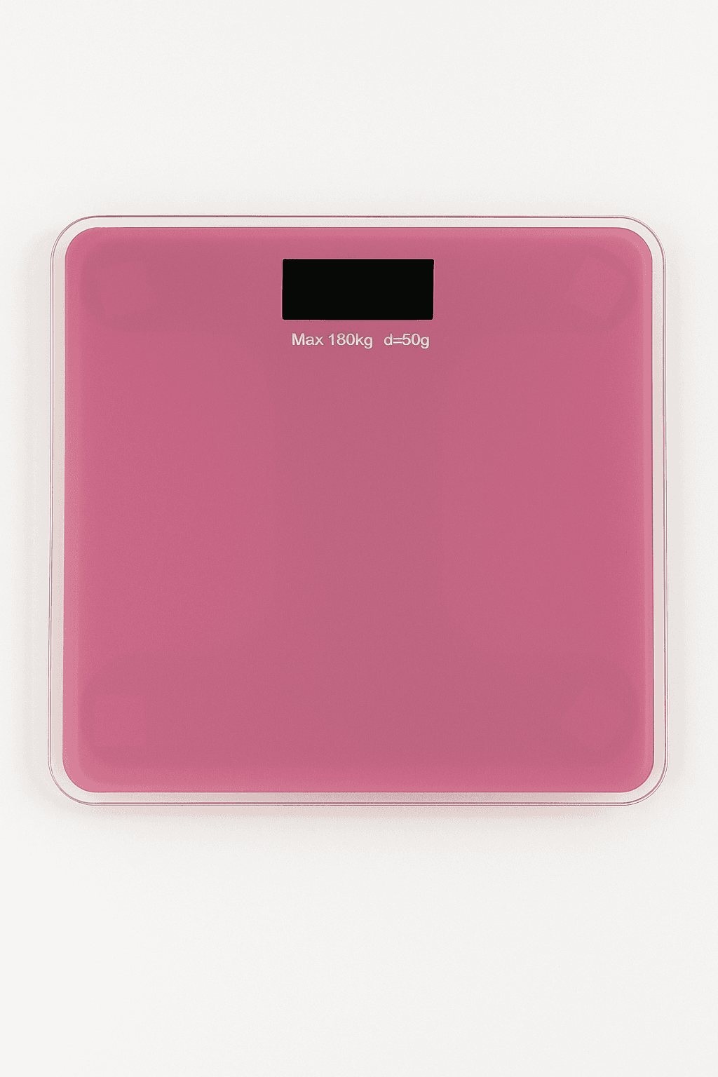 Pink Digital Bathroom Scale - Ultra Slim Electronic Weighing Machine with High Precision Sensor (Model: QR-126) - Max 180 Kg