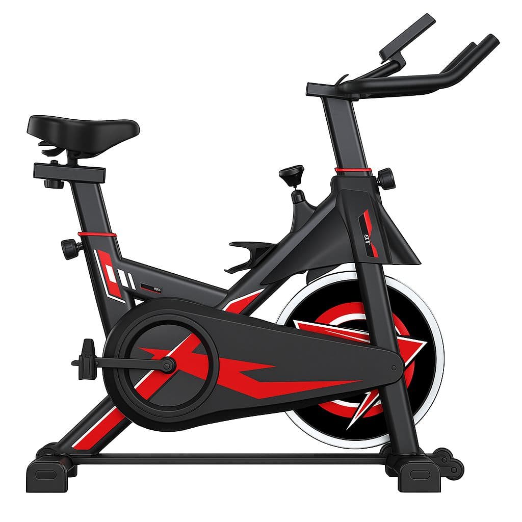 VFSP:3 Indoor Spinning Exercise Bike with 6KG Flywheel, Pulse Monitor, Home Cardio Fitness Trainer